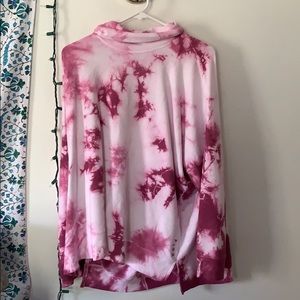 PINK- Turtleneck Legging Tunic (Tie Dye)